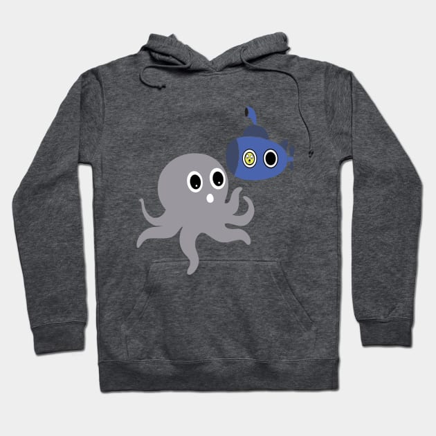 Octopus meets Submarine Hoodie by bambamdesigns